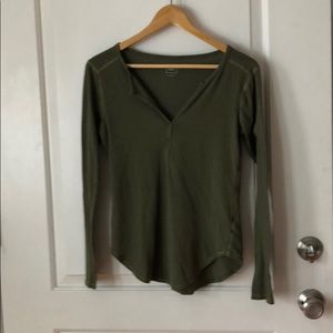 Olive Gap Long Sleeve Henley